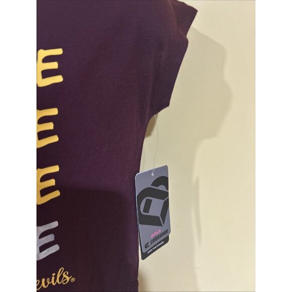 NEW Arizona State Sun Devils Colosseum Criss Cross Love SS Shirt Girls M 7-8 - Picture 4 of 6